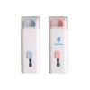 A 7 in 1 cleaning kit featuring two white containers with blue and pink lids and a logo on each.