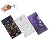 A set of three full colour print glasses pouches featuring floral and patterned designs in various colours.