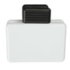 A magnetic clip designed for office use, featuring a sturdy black grip and a white body for organizational purposes.