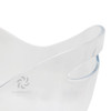 A clear 4L LED ice bucket with rounded handles and a subtle logo on the surface.