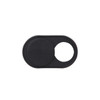 A black mini webcam cover featuring a sliding mechanism to open and close the lens.