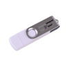 A double-end Belton Type C flash drive in white and silver with a logo on the metallic surface.