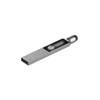 A silver backlit logo flash drive with a stylus tip. Features a sleek design and a branding area.