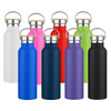 A drink bottle collection featuring colours like pink, red, green, black, white, blue, purple, and silver accents.