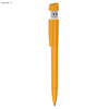 An orange USB pen with a 16GB storage capacity, featuring a cap that doubles as a pen tip.