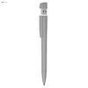 A grey USB pen with a 16GB capacity, designed as a solid plastic flash drive, featuring a retractable ballpoint tip.