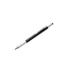 A black multi-function pen with a silver accent and a stylus tip, featuring a logo.