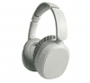 A pair of ANC Bluetooth headphones in light grey, featuring a sleek design and a soft ear cushion.