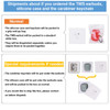 A pack of wireless earbuds with a silicone case and carabiner keychain, all in a standard white box.