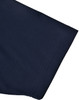 A navy short-sleeved polo shirt, featuring a contrasting design and a logo on the fabric.