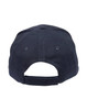 A dark navy blue cotton cap with a curved brim and adjustable strap at the back. It features a logo.