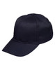 A navy polycotton twill cap featuring a curved brim and a sewing design, with a logo on the front.