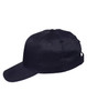 A navy polycotton twill cap with a curved brim and an adjustable strap at the back. Features a logo on the front.