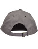 A grey Sandwich Peak Cap featuring ventilation holes and an adjustable strap at the back.