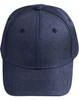 A navy Heather Cap with a structured design and adjustable strap at the back. Features stitching details and ventilation holes.