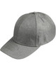 A grey Heather Cap with a curved brim and a logo on the front, featuring a classic structured design.