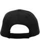 A black pique mesh structured cap featuring a rear adjustable strap and ventilation holes. It includes a small logo.