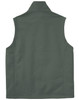 A men's softshell hi-tech vest in a solid olive green colour, featuring a collar and no visible front detail.