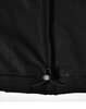 A black softshell vest featuring an adjustable hem and an inner fleece lining. It has a logo on the fabric.
