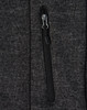 A grey men's heather bonded fleece jacket featuring a zippered pocket and a smooth fabric texture.