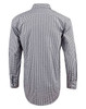 A black and white gingham check roll-up long sleeve shirt with a button-up design and a logo.