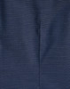 A navy blue stretch button-up shirt featuring a pin dot pattern and a logo.