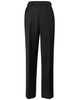 Men's wool blend stretch flexi waist pants in black, featuring a tailored design and a single button closure.
