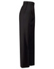 Men's wool blend stretch flexi waist pants in black, featuring a straight leg design and belt loops.