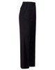Black wool blend stretch flexi waist pants shown from the side, featuring a tailored fit and pockets.