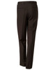 Brown men's polyviscose stretch pants with a tailored design, featuring two back pockets and a logo.
