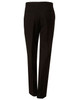 Men's black polyviscose stretch pants featuring a straight-leg design and back pockets. Includes branding.
