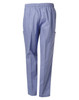 Unisex scrub pants in a light blue colour, featuring an elastic waistband and side pockets.