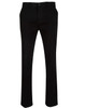 Men's chino pants in black, featuring a classic cut and subtle branding on the waistband.