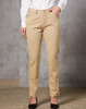 Ladies' Boston Chino Pants in beige, featuring a fitted style with pockets, modelled against a neutral backdrop.