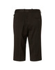 Knee-length women's shorts in black with a flexi waist and button detail on the back. Features a logo.