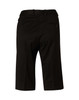 Black women's knee-length shorts with a flexi waist, featuring a back pocket and tailored design.