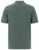 A men's cotton stretch polo shirt in a muted green colour, featuring a collar and short sleeves. It has a logo.