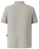 A grey men's polo shirt featuring a standard collar and short sleeves. It has a logo on the front.