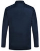 A navy long-sleeve polo shirt with a collar, featuring a logo on the chest.