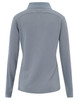 A grey Ladies' Bamboo Charcoal long-sleeve polo shirt with a collar and a logo on the back.