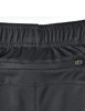 Bamboo charcoal sports shorts in black with a textured fabric and an elastic waistband featuring a zippered pocket.