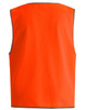 An orange Hi-Vis safety vest with reflective trimming, featuring no front design or logos.