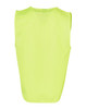 A bright yellow Hi-Vis safety vest with an ID pocket, featuring a simple back design and no visible logos.