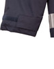 A dark navy safety jacket with reflective 3M tape and a velcro patch on the sleeve. Features branding.