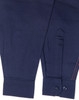 A navy long-sleeved safety shirt featuring segmented reflective tape and buttoned cuffs. Includes a logo.
