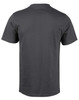 A grey men's cotton semi-fitted tee with short sleeves and a plain back, featuring a logo at the neck.