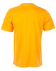 A bright orange men's cotton semi-fitted tee, featuring a classic short sleeve design and a plain back.