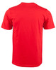 A red kid's cotton semi-fitted tee with a simple, solid design and no visible branding or logos.