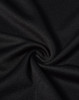 A black, lightweight fabric displaying a smooth, textured surface in a swirling design. The material is versatile and breathable.