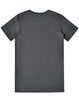 A dark grey men's premium cotton t-shirt featuring a simple design and short sleeves. It includes branding on the back.